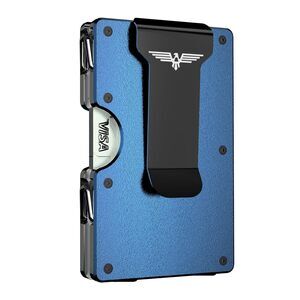 8036 Minimalist Wallet Metal Wallet with Money Clip Slim Compact Wallet